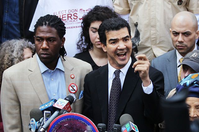 Councilman Ydanis Rodriguez, gesticulating, wants even more than the $36,000 raise he's getting.